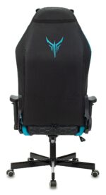 Кресло Knight Neon черный/голубой, экокожа, 120 кг, механизм качания 12