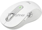 Мышь беспроводная Logitech Signature M650 L белый, 4000 dpi, радиоканал, Bluetooth, USB, кнопки - 5 21