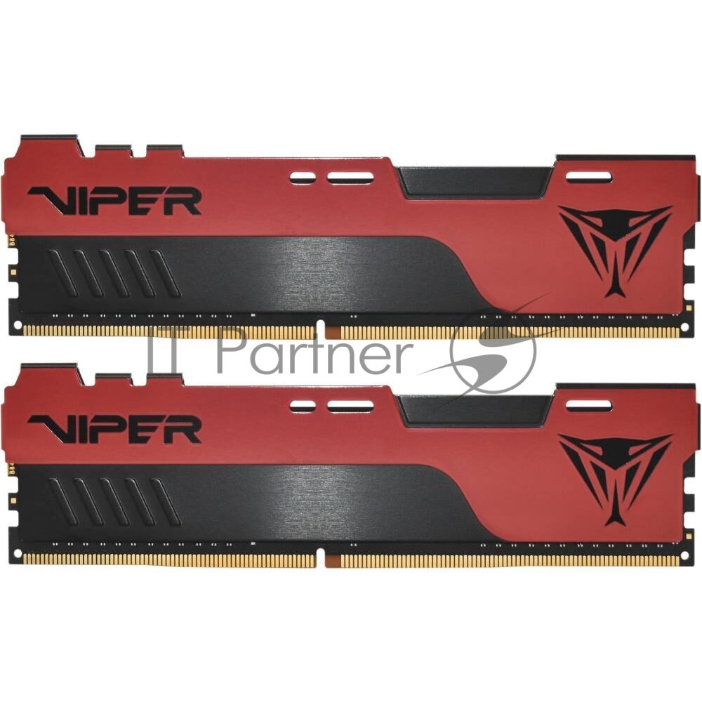 Оперативная память Patriot Viper Elite II, DDR4, 32GB (2x16 GB), 3600 MHz, CL20, DIMM, радиатор, красный, черный