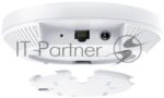 Потолочная точка доступа TP-Link EAP653 AX3000 Ceiling Mount Dual-Band Wi-Fi 6 Access Point, 1 1Gbps RJ45 Port, 574Mbps at2.4 GHz + 2402 Mbps at 5 GHz, 802.3at POE, 2 Internal Antennas 3