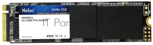 Накопитель SSD Netac N930E Pro, 1Tb, PCIe 3.0 x4, M.2 2280, NVMe, R/W 2130/1720 1