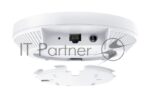 Потолочная точка доступа TP-Link EAP653 AX3000 Ceiling Mount Dual-Band Wi-Fi 6 Access Point, 1 1Gbps RJ45 Port, 574Mbps at2.4 GHz + 2402 Mbps at 5 GHz, 802.3at POE, 2 Internal Antennas 17