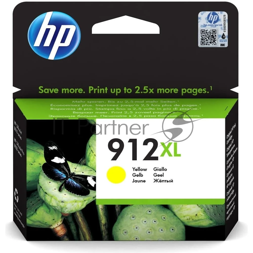 Картридж струйный HP 912XL 3YL83AE желтый увеличенной емкости (825 стр) для HP OfficeJet 801x, 802x