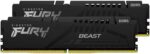 Оперативная память Kingston Fury Beast, DDR5, 32GB (2x16GB), 5200MHz, CL40, DIMM, радиатор, черный 16