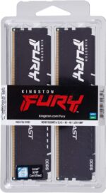 Оперативная память Kingston Fury Beast, DDR5, 32GB (2x16GB), 5200MHz, CL40, DIMM, радиатор, черный 22