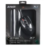 Мышь проводная + коврик A4Tech X-7120 черный, 2000 dpi, USB, кнопки - 7 16