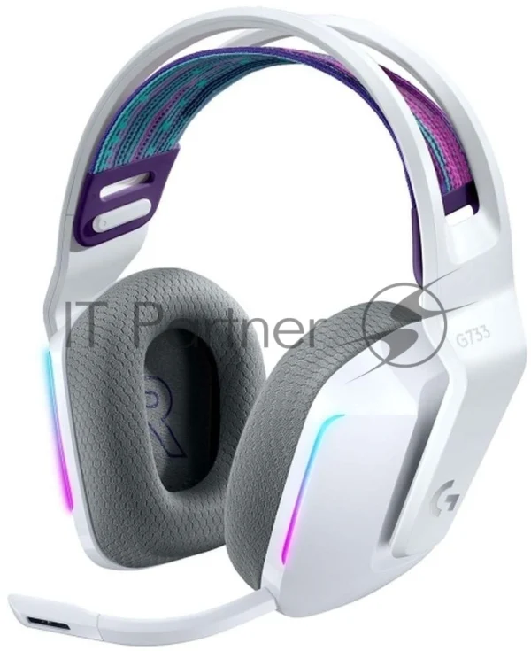 Гарнитура беспроводная LOGITECH G733 LIGHTSPEED Wireless RGb Gaming Headset - белый - 2.4GHZ - EMEA 1
