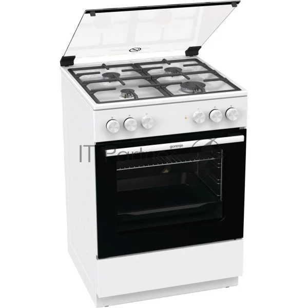 Плита комбинированная Gorenje GK6A20WF белый, конфорок 4 газовых, духовка 65 л, 60 см x 85 см x 60 см