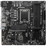 Материнская плата MSI PRO B760M-P DDR4, LGA 1700, Intel B760, 4xDDR4, 4xSATA, 2xM.2, 1xPCIe 4.0 x16, 2xPCIe 3.0 x1, 1xHDMI, 1xDP, 1xVGA, 1x1Gb LAN, 4xUSB-A 2.0, 1xUSB-A 3.2 Gen 1, 1xUSB-C 3.2 Gen 2, 3x3.5 мм, 7.1, mATX 11
