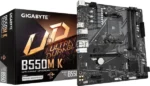 Материнская плата Gigabyte B550M K, AM4, AMD B550, 4xDDR4, 4xSATA, 2xM.2, 1xPCIe 4.0 x16, 1xPCIe x1, 1xHDMI, 1xDP, 1x 1Gb LAN, 4xUSB-A 3.2 Gen 1, 4xUSB-A 2.0, 3x3.5 мм, 7.1, mATX 14