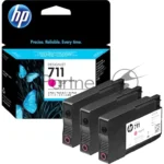 Картридж струйный HP №711 CZ135A пурпурный x3уп. для HP DJ T120/T520 3