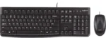 Комплект клавиатура+мышь Logitech MK120 проводной, USB, 1000 DPI, чёрный(заводская гравировка) 24
