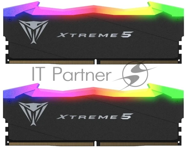 Оперативная память Patriot Viper Xtreme 5, DDR5, 32GB (2x16GB), 7600MHz, CL36, DIMM, с радиаторами, RGB, черный 1