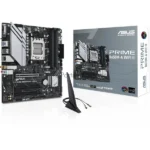 Материнская плата ASUS PRIME B650M-A WIFI II, AM5, AMD B650, 4xDDR5, 4xSATA, 2xM.2, 1xPCI-E 4.0 x16, 2xPCI-E 4.0 x1, 1xHDMI, 1xDP, 1xVGA, 1x 2.5Gb LAN, 2xUSB-A 3.2 Gen 2, 2xUSB-A 3.2 Gen 1, 4xUSB-A 2.0, 3x3.5 мм, 7.1, Micro-ATX 9