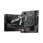 Материнская плата MSI PRO B760M-E DDR4, LGA 1700, Intel B760, 2xDDR4, 4xSATA, 1xM.2, 1xPCIe 4.0 x16, 1xPCIe 4.0 x1, 1xHDMI, 1xVGA, 1x1Gb LAN, 2xUSB-A 3.2 Gen 1, 4xUSB-A 2.0, 3x3.5 мм, 7.1, mATX 12