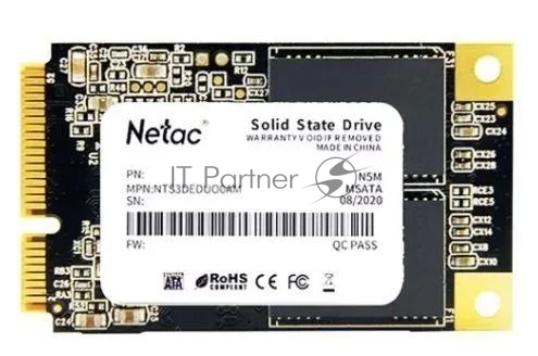 Накопитель SSD Netac N5M, 1000Gb, mSATA, R/W 560/520 1