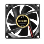 Вентилятор для корпуса ExeGate EX08025B2P-24 черный, 80 мм, 2850 об/мин, 28.5 дБ, 2 pin 3