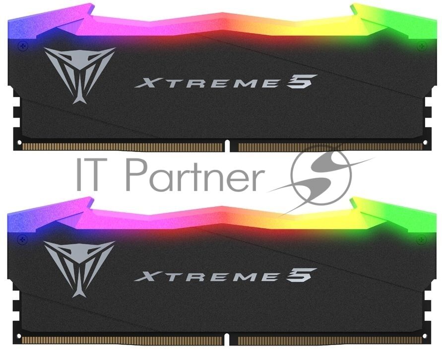 Оперативная память Patriot Viper Xtreme 5, DDR5, 48GB (2x24GB), 8000MHz, CL38, DIMM, с радиаторами, RGB, черный 1 Оперативная память Patriot Viper Xtreme 5, DDR5, 48GB (2x24GB), 8000MHz, CL38, DIMM, с радиаторами, RGB, черный 1