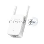 Усилитель сигнала Mercusys ME30 AC1200 Wi-Fi Range Extender, 300 Mbps at 2.4 GHz + 867 Mbps at 5 GHz, 1 x 10/100 LAN, 2× Fixed External Antennas, Wall Plugged, WPS/Reset Button, Signal Indicator, Range Extender/Access Point mode, Adaptive Path Selection 3