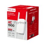 Роутер AC1900 Wi-Fi Range ExtenderSPEED: 600 Mbps at 2.4 GHz + 1300 Mbps at 5 GHz SPEC:4× Fixed External Antennas, 1× Gigabit Port, Wall PluggedFEATURE: MERCUSYS APP, WPS/Reset Button, Signal Indicator, Range Extender/Access Point mode, Adaptive Path 4