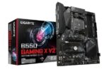 Материнская плата Gigabyte B550 GAMING X V2, AM4, AMD B550, 4xDDR4, 4xSATA, 2xM.2, 1xPCI-E 4.0 x16, 1xPCI-E 3.0 x2, 1xHDMI, 1xDVI-D, 1x 1Gb LAN, 1xUSB 3.2 Gen 2, 3xUSB 3.2 Gen 1, 2xUSB 2.0, 3x3.5 мм, 7.1, Standard-ATX 18