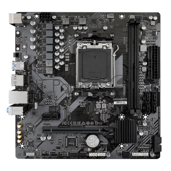Материнская плата Gigabyte A620M H (V1.2/V2.0), SocketAM5 AMD A620 2xDDR5 mATX AC`97 8ch(7.1) GbLAN RAID+VGA+HDMI