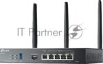 VPN-маршрутизатор TP-Link ER706W Omada с гигабитными портами и поддержкой Wi-Fi AX3000, 1 гиг. SFP WAN/LAN, 1 гиг. RJ45 WAN, 4 гиг. RJ45 WAN/LAN, USB 3.0, до 574 М/с на 2,4 ГГц + до 2402 М/с 16