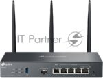 VPN-маршрутизатор TP-Link ER706W Omada с гигабитными портами и поддержкой Wi-Fi AX3000, 1 гиг. SFP WAN/LAN, 1 гиг. RJ45 WAN, 4 гиг. RJ45 WAN/LAN, USB 3.0, до 574 М/с на 2,4 ГГц + до 2402 М/с 17