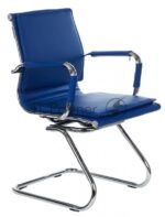 Кресло Бюрократ CH-993-Low-V/blue синий, экокожа, 120 кг, механизм качания, низкая спинка 5