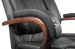 Кресло Бюрократ T-9925WALNUT/BLACK черный, кожа 16