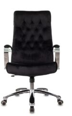 Кресло руководителя Бюрократ T-9928SL Fabric черный Italia Black, крестов. металл хром 13