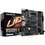 Материнская плата Gigabyte B550M K, AM4, AMD B550, 4xDDR4, 4xSATA, 2xM.2, 1xPCIe 4.0 x16, 1xPCIe x1, 1xHDMI, 1xDP, 1x 1Gb LAN, 4xUSB-A 3.2 Gen 1, 4xUSB-A 2.0, 3x3.5 мм, 7.1, mATX 15