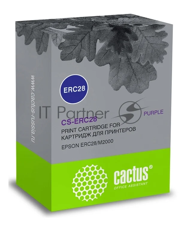 Картридж матричный Cactus CS-ERC28 фиолетовый 12.7мм, 3.1м, 2 000 000 знаков для Epson ERC28/M2000