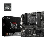 Материнская плата MSI B550M PRO-VDH, AM4, AMD B550, 4xDDR4, 4xSATA, 2xM.2, 1xPCI-E 4.0 x16, 2xPCI-E x1, 1xDP, 1xHDMI, 1xVGA, 1x 1Gb LAN, 2xUSB 2.0, 4xUSB 3.2 Gen 1, 3x3.5 мм, 7.1, Micro-ATX 4