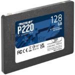 Накопитель SSD Patriot P220, 128Gb, SATA III, 2.5", R/W 550/480 2