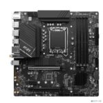 Материнская плата MSI PRO B760M-A WIFI DDR4, LGA 1700, Intel B760, 4xDDR4, 4xSATA, 2xM.2, 1xPCI-E 4.0 x16, 1xPCI-E 4.0 x4, 1xPCI-E x1, 2xHDMI, 2xDP, 1x 2.5Gb LAN, 2xUSB-A 2.0, 2xUSB-A 3.2 Gen 1, 2xUSB-A 3.2 Gen 2, 3x3.5 мм, 7.1, Micro-ATX