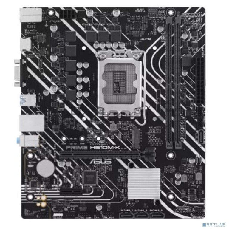Материнская плата ASUS PRIME H610M-K, LGA 1700, Intel H610, 2xDDR5, 4xSATA, 1xM.2, 1xPCIe 4.0 x16, 1x1Gb LAN, 2xUSB-A 3.2 Gen 1, 4xUSB-A 2.0, 1xHDMI, 1xVGA, 3x3.5 мм, 1xRS-232, 7.1, mATX 1