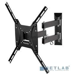 Кронштейн Kromax Optima-404 черный 15"-55" настенный от стены 66.5-444мм наклон +5°/-12° VESA 400х40 1