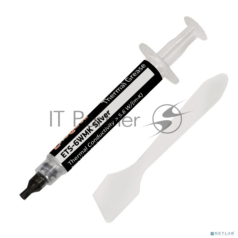 Термопаста ExeGate ETS-6WMK Silver, шприц с лопаткой, 4г 1