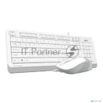Комплект клавиатура+мышь A4Tech FStyler F1010 проводной, USB, 1600 DPI, белый/серый 21