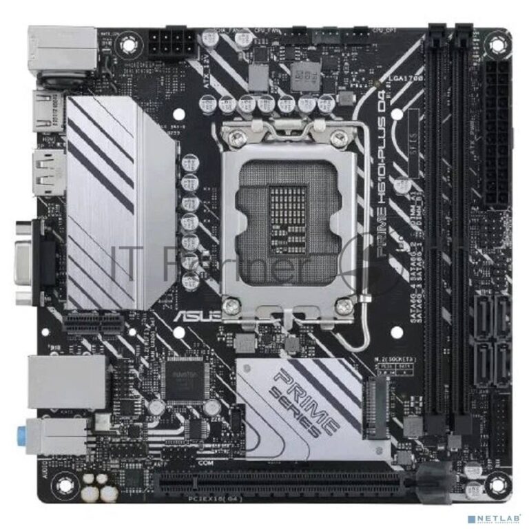 Материнская плата ASUS PRIME H610I-PLUS D4-CSM, LGA 1700, Intel H610, 2xDDR4, 4xSATA, 1xM.2 PCIe 3.0 x4, 1xPCIe 4.0 x16, 1xHDMI, 1xDP, 1xVGA, 2xUSB-A 3.2 Gen 1, 2xUSB-A 2.0, 1x 1Gb LAN, 3x3.5 мм, 7.1, Mini-ITX 1