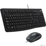 Комплект клавиатура+мышь Logitech MK120 проводной, USB, 1000 DPI, чёрный(заводская гравировка) 18
