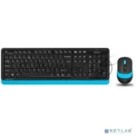 Комплект клавиатура+мышь A4Tech FStyler FG1010 беспроводной, USB, 2000 DPI, чёрный/синий 15