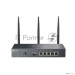 VPN-маршрутизатор TP-Link ER706W Omada с гигабитными портами и поддержкой Wi-Fi AX3000, 1 гиг. SFP WAN/LAN, 1 гиг. RJ45 WAN, 4 гиг. RJ45 WAN/LAN, USB 3.0, до 574 М/с на 2,4 ГГц + до 2402 М/с 20
