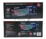 Клавиатура проводная механическая Gembird KB-G600, 87кл, Rainbow, красн.свитчи, 1.8м, черная 6