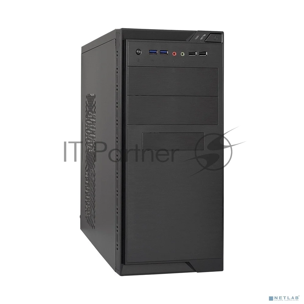 Компьютерный корпус Minitower ExeGate MA-372UX Black, mATX UN600, 120мм 2*USB+2*USB3.0, Audio