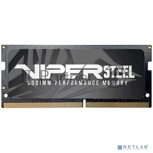 Оперативная память Patriot Viper Steel, DDR4, 8GB (1x8GB), 3200MHz, CL22, с радиатором, черный, SO-DIMM