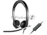 Гарнитура Logitech H650e чёрный, проводная, USB 20