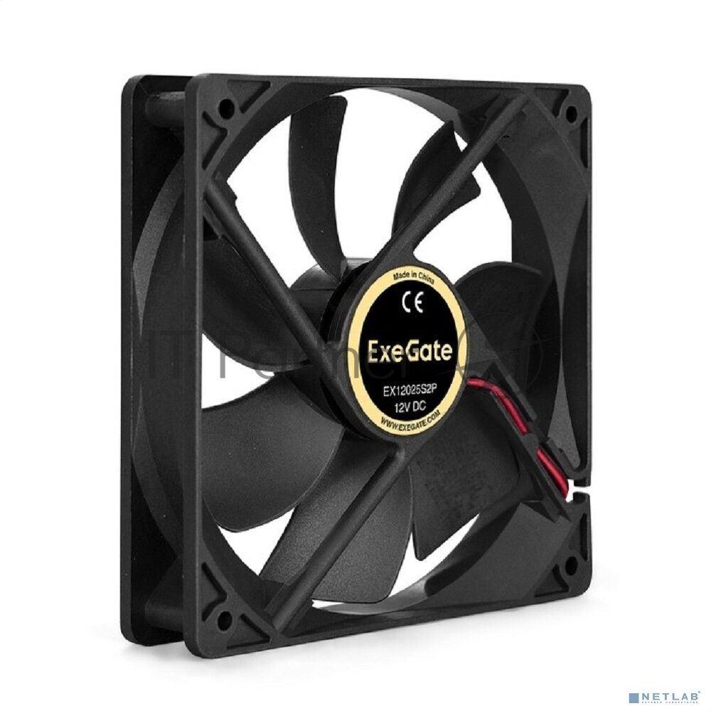 Вентилятор для корпуса ExeGate EX12025S2P черный, 120 мм, 1500 об/мин, 24 дБ, 2 pin 1 Вентилятор для корпуса ExeGate EX12025S2P черный, 120 мм, 1500 об/мин, 24 дБ, 2 pin 1