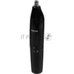 Триммер для носа Philips NT1620/15 роторный режущий элемент, водонепроницаемый корпус - пластик, цвет - черный, в комплекте батарейка АА 12